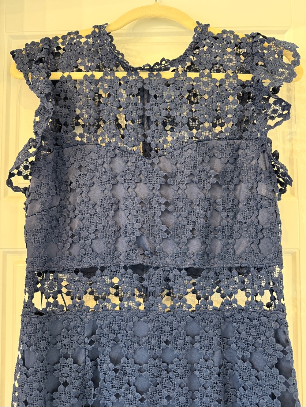 Petal & Pup Navy Floral Lace Midi Dress - Picture 10 of 10